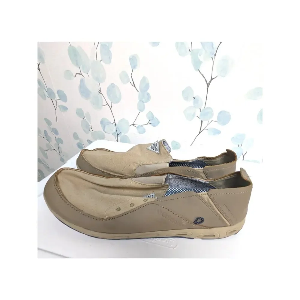 Columbia Bahama PFG Series Water & Boat Slip On Shoes Tan US Men's 16 WIDE Width